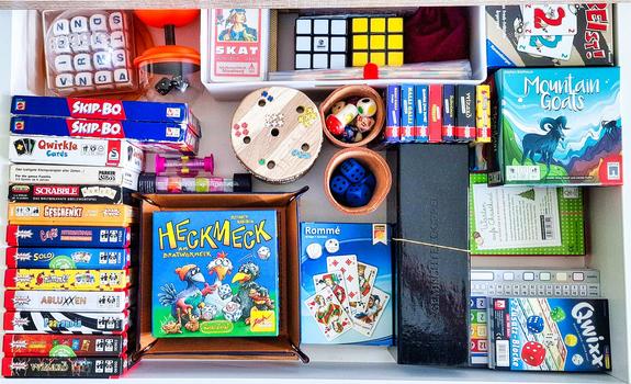 Auf diesem Bild sind diverse Spiele zu sehen