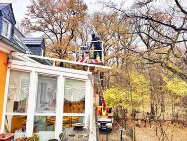 Auf diesem Bild ist die Außenanlage der Kita Glückskäfer zu sehen.